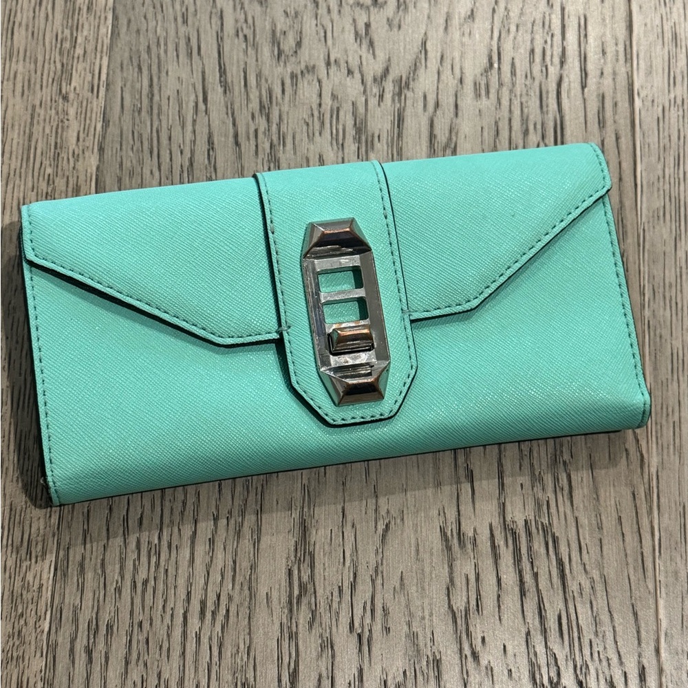 Mint Green Envelope Clutch Wallet - Women's Handbag